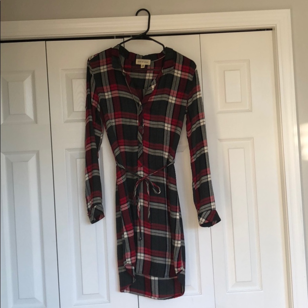 Cloth & stone plaid shirtdress Anthropologie